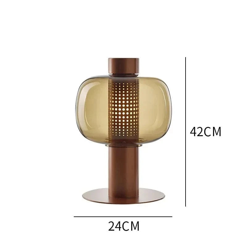 Astraona Corps marron et verre ambré / Lumière chaude 3000k / Oui