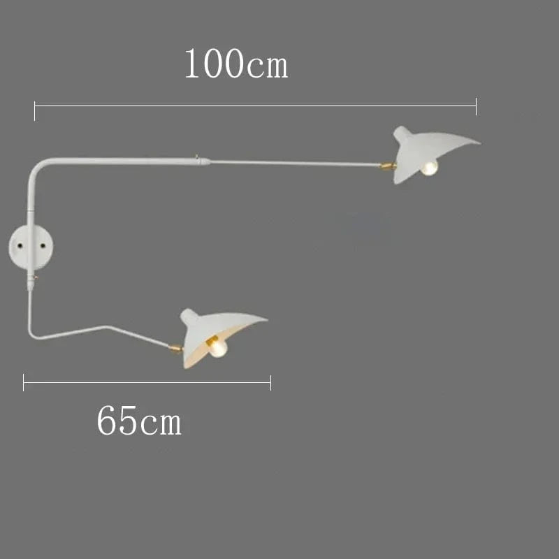 Astraora Blanc à 2 abat jour 100cm / Lumière chaude 3000k / Oui