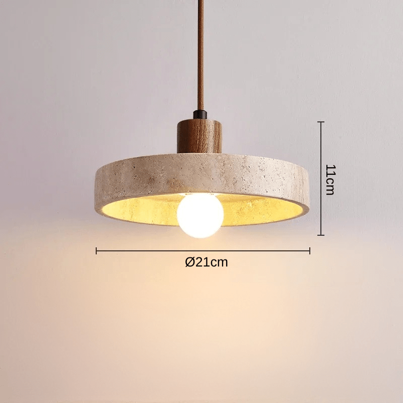 Auroraiel | Reyalight® Embase bois foncé / Lumière chaude 3000K