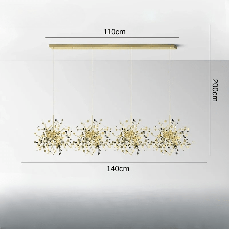 Caeliaium | Reyalight® Doré 4 éléments Support Long / Warm white