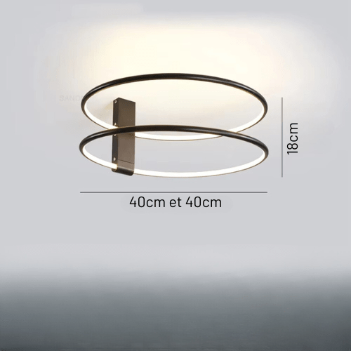 Cosmia | Reyalight® Double Noir 40 et 40cm / Lumière chaude 3000K