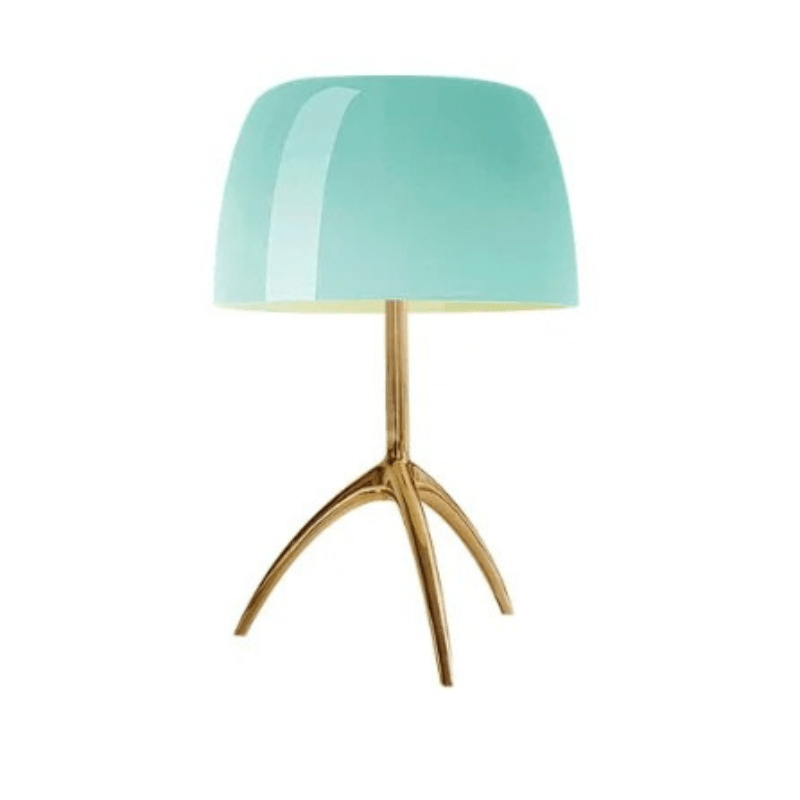Elysiara | Reyalight® Bleu & Cuivre / Lumière chaude 3000k / Petit modèle Ø20cm x H35cm