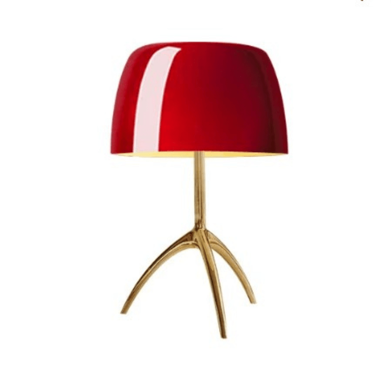 Elysiara | Reyalight® Rouge & Cuivre / Lumière chaude 3000k / Petit modèle Ø20cm x H35cm