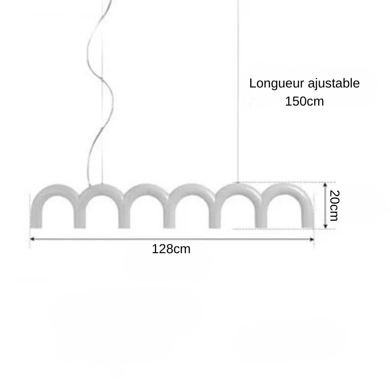 Eosis | Reyalight® Blanc - L1280mm / Lumière chaude 3000K