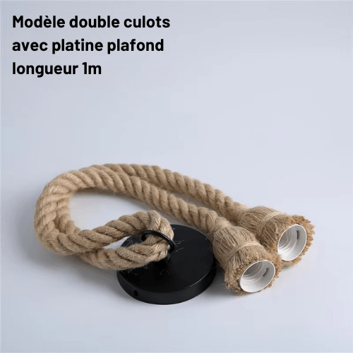 Hemparétro | Reyalight® Modèle double culots avec platine plafond longueur 1m