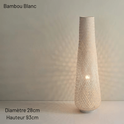Lamidanse | Reyalight® Bambou blanc / Lumière chaude 3000K