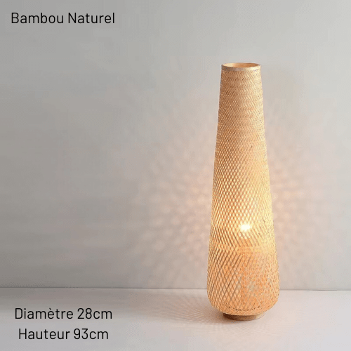 Lamidanse | Reyalight® Bambou naturel / Lumière chaude 3000K