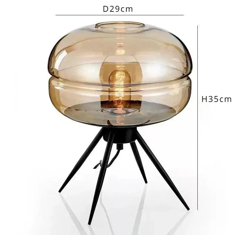 Lumismok | Reyalight® Diamètre 29cm Hauteur 35cm Verre ambré