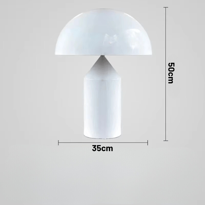 Mycène | Reyalight® Grand modèle Blanc / Lampe champignon métal