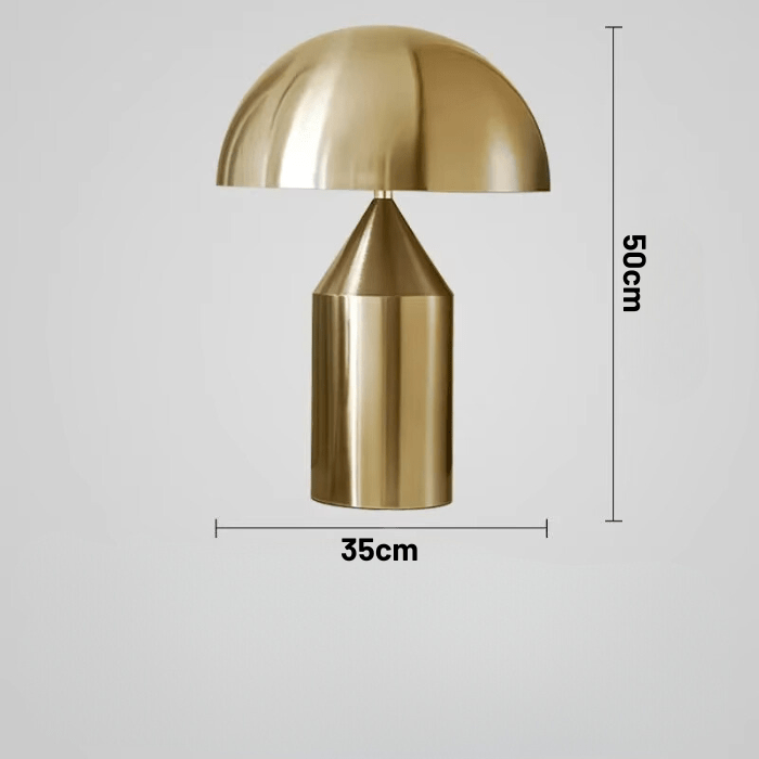 Mycène | Reyalight® Grand modèle Doré / Lampe champignon métal