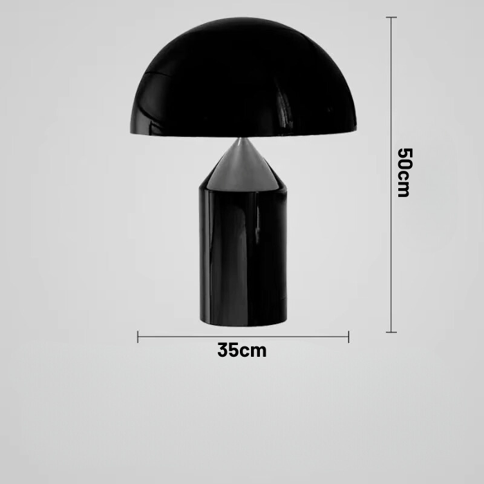 Mycène | Reyalight® Grand modèle Noir / Lampe champignon métal