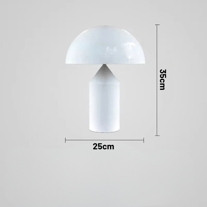 Mycène | Reyalight® Petit modèle Blanc / Lampe champignon métal