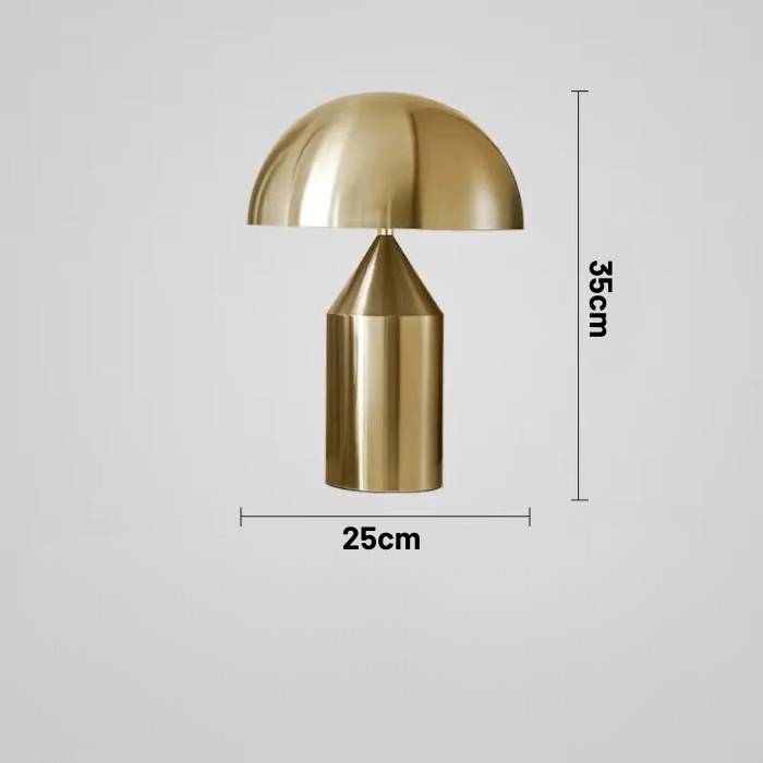 Mycène | Reyalight® Petit modèle Doré / Lampe champignon métal