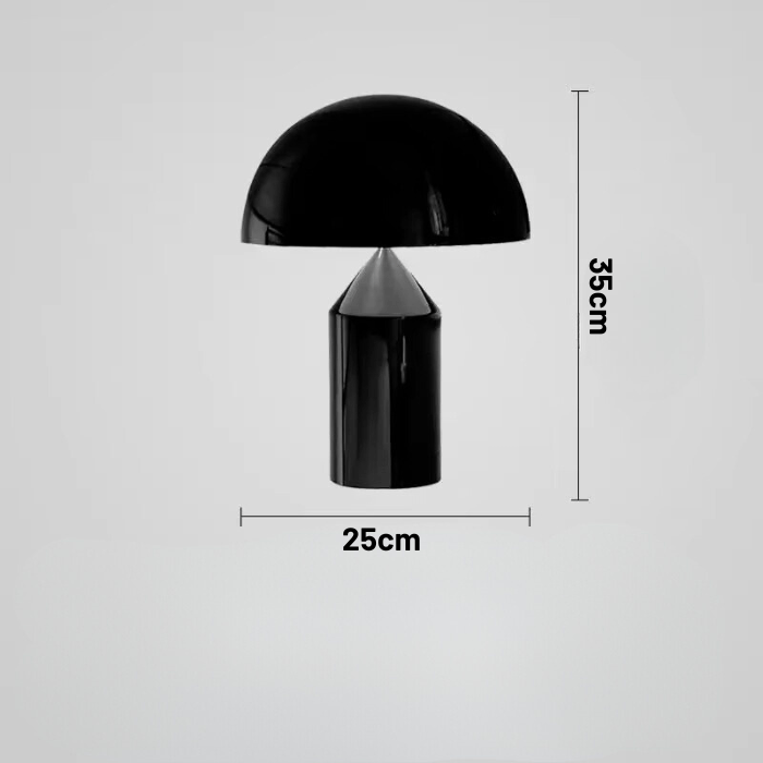 Mycène | Reyalight® Petit modèle Noir / Lampe champignon métal