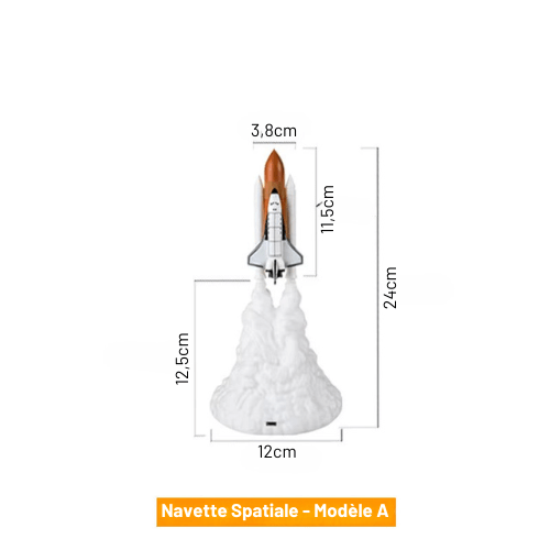 Rakirocket | Reyalight® Navette spatiale - Modèle A / Lumière chaude 3000K