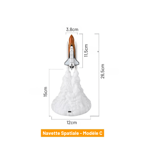 Rakirocket | Reyalight® Navette spatiale - Modèle C / Lumière chaude 3000K