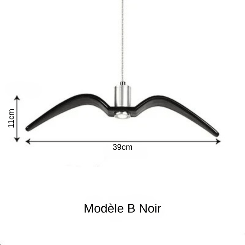 Seagull | Reyalight® Modèle B Noir / Lumière chaude 3000k