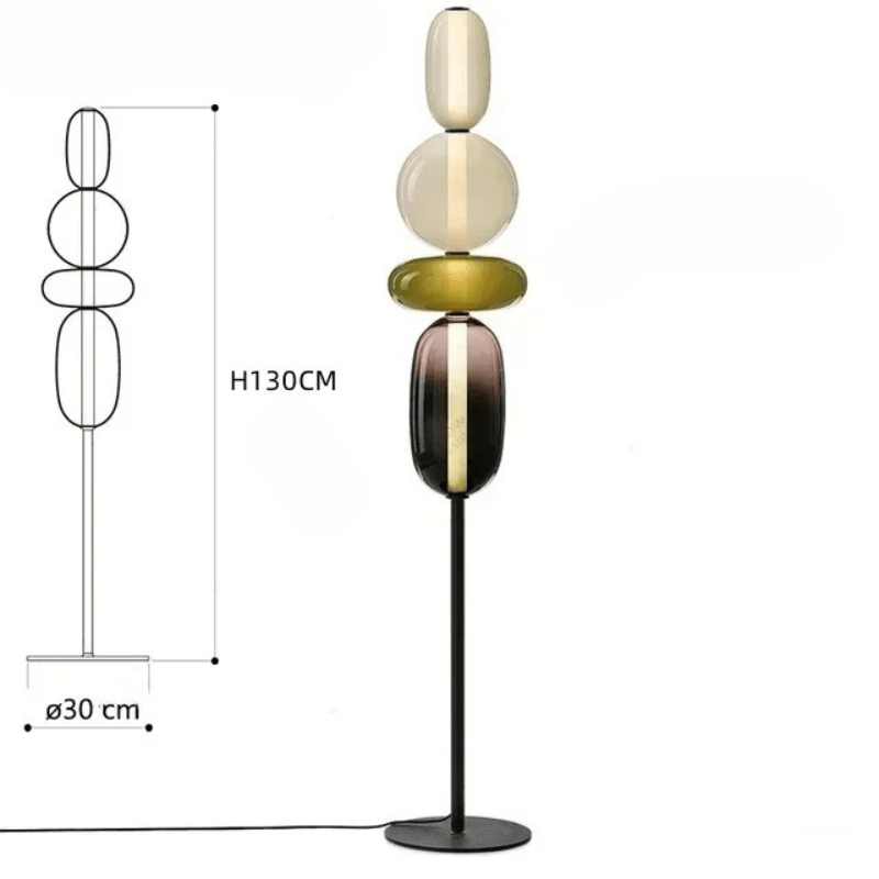 Veyrona | Reyalight® Lampe sur pied 4 globes coloris B / Lumière chaude 3000k