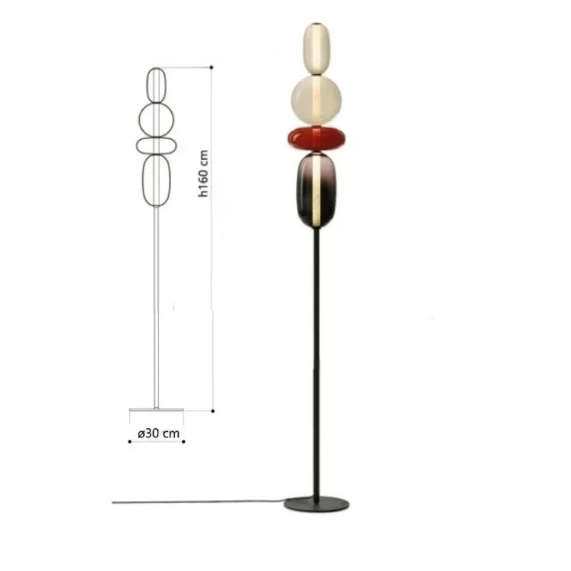 Veyrona | Reyalight® Lampe sur pied 4 globes coloris C / Lumière chaude 3000k