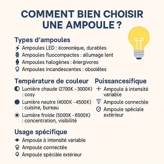 Comment bien choisir une ampoule en fonction de son usage ?