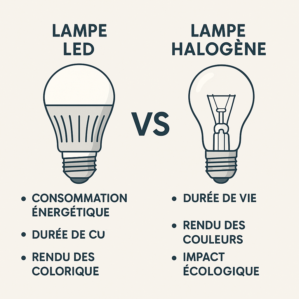 💡 Lampes LED ou halogènes : quelle solution choisir pour votre intérieur en 2026 ?