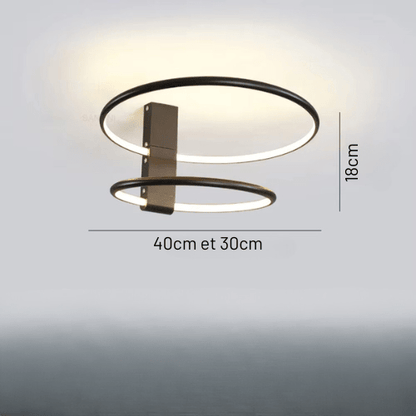 Cosmia | Reyalight® Double Noir 30 et 40cm / Lumière chaude 3000K