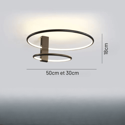 Cosmia | Reyalight® Double Noir 30 et 50cm / Lumière chaude 3000K