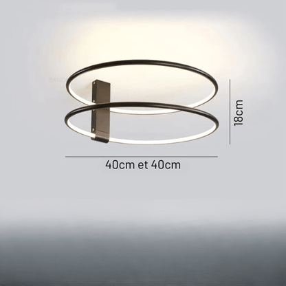 Cosmia | Reyalight® Double Noir 40 et 40cm / Lumière chaude 3000K