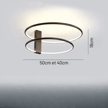 Cosmia | Reyalight® Double Noir 40 et 50cm / Lumière chaude 3000K