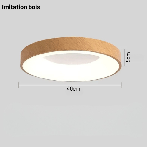 Luminozen | Reyalight® Imitation bois 40cm / Lumière chaude 3000K