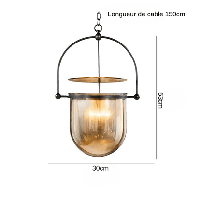 Lunarisa | Reyalight® Finition cuivré / Berre transparent / Lumière froide 6000k