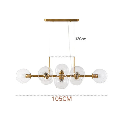 Lunarision | Reyalight® Armature dorée avec globe verre transparent / Lumière chaude 3000K