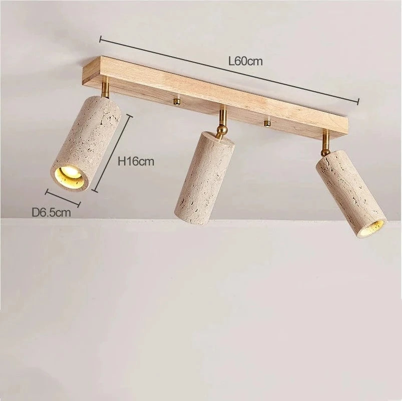 Lyraus Triple spots Bois clair / Lumière chaude  3000K