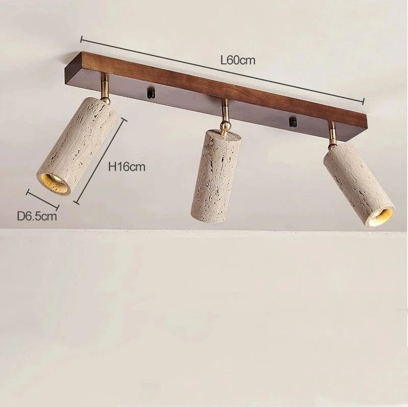 Lyraus Triple spots Bois foncé / Lumière chaude  3000K