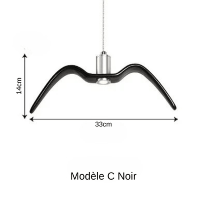 Seagull | Reyalight® Modèle C Noir / Lumière chaude 3000k