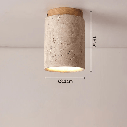 Seraphus | Reyalight® 16cm Bois clair / Lumière chaude 3000K