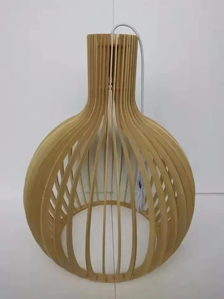 Stellarisus | Reyalight® Bois naturel / Cable blanc / 23cm