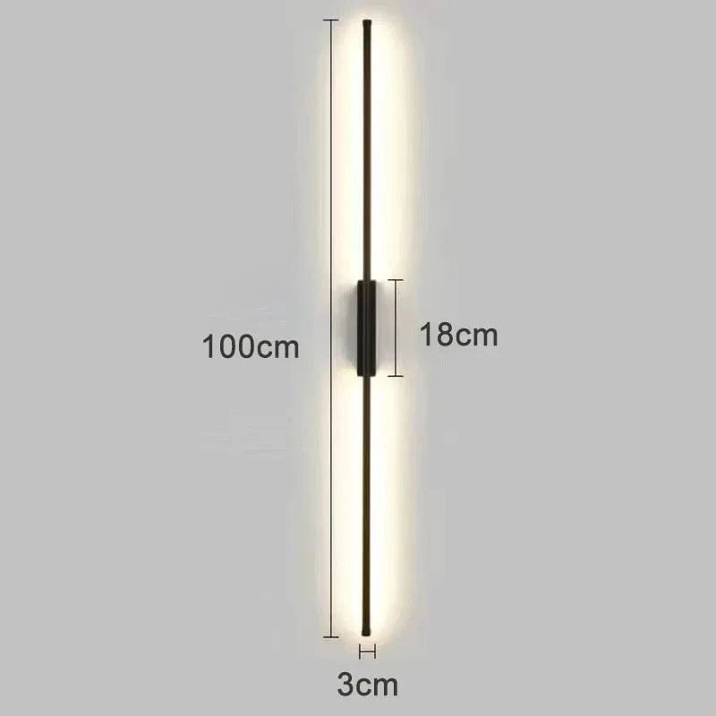 Vegaar | Reyalight® Noir 100cm / Lumière chaude 3000k