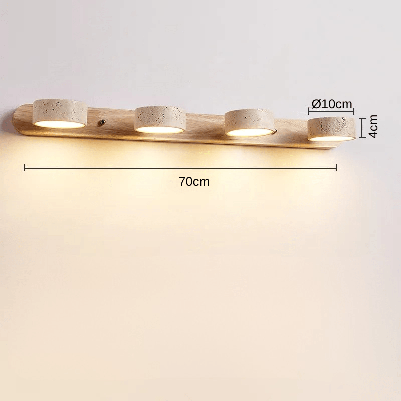 Vegaos | Reyalight® Quadruple bois clair / Lumière chaude 3000K