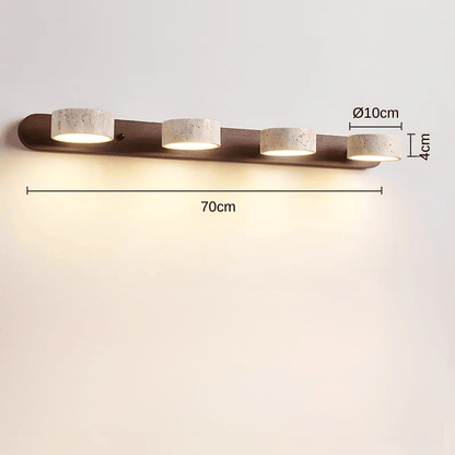 Vegaos | Reyalight® Quadruple bois foncé / Lumière chaude 3000K