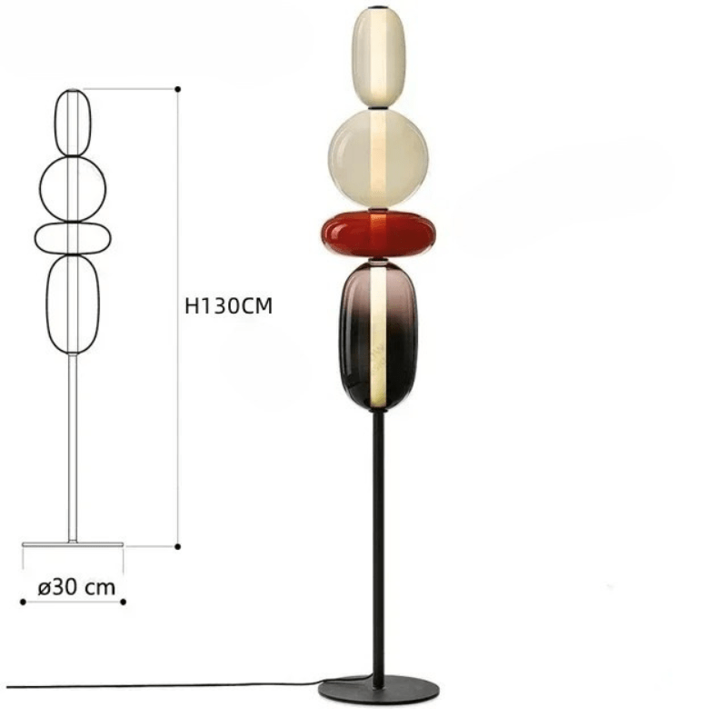 Veyrona | Reyalight® Lampe sur pied 4 globes coloris A / Lumière chaude 3000k